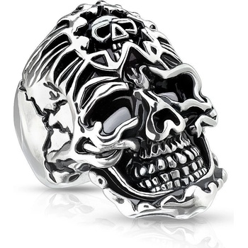 Šperky4U ocelový prsten lebka OPR1762