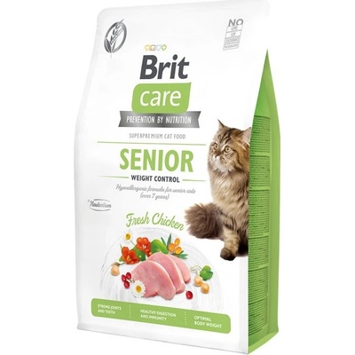 Brit Care Cat bez obilovin pro váhový balanc u starších koček s kuřetem 0,4 kg