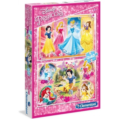 Clementoni - Puzzle 2x60 Disney princess - 40 - 99 piese