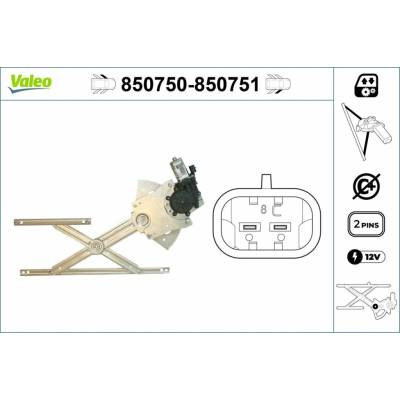 Mechanizmus zdvíhania okna VALEO 850750
