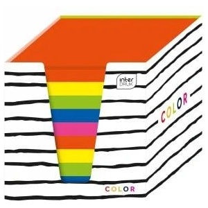 Interdruk Colorful paper cube in cup INTERDRUK p1 mix price for 1pc