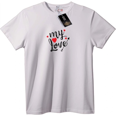 NOONEBRAND Тениска Моята Любов Сърце - XL, White