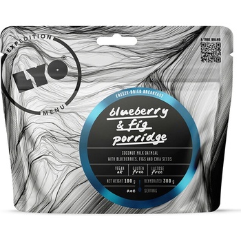 LYOfood Безглутенова кокосова каша с боровинки, семена от чиа и смокини (TO.1032)