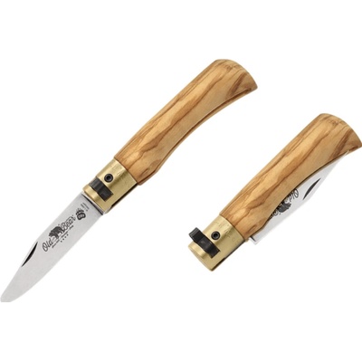OLD BEAR XS - STAINLESS STEEL, OLIVE HANDLE, ROUNDED TIP BLADE 9351/15_LU