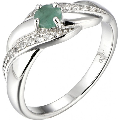 Brilio Silver stříbrný se smaragdem Precious Stone CR SR08997E