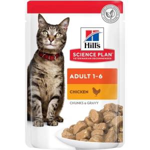  Котешки пауч с пилешко месо Hill's Science Plan Feline Adult - 1.02кг