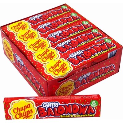 Chupa Chups Balónová jahodová 20ks x 27,6