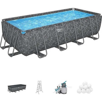 Bestway Басейн с метална конструкция, сглобяем, 549x274x132 см, Bestway 561KA APX 365, с филтърна помпа, стълба и покривало (561KA)