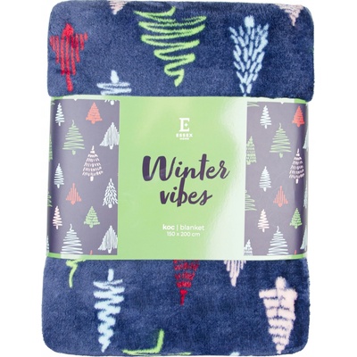 Essex Deka z mikrovlákna Winter wibes modrá 150x200