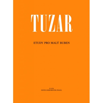Josef Tuzar Etudy pro malý buben Noty