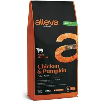 Diusapet Alleva® natural (adult maxi) chicken & pumpkin - пълноценна храна за пораснали кучета, над 1 година, едри породи, Италия - 12 кг 2165