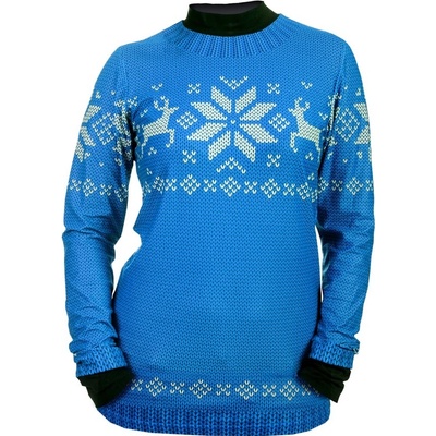 Nanosilver pánské termo triko s motivem norský svetr modré – Zboží Mobilmania