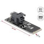 Delock Адаптер Delock, M. 2 гнездо с отвор тип M, SFF-8643 NVMe 2260