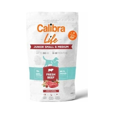 Calibra Dog Life Junior Small & Medium Fresh Beef 50 x 100 g