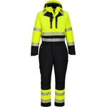 Portwest dx4 dx438 / Светлоотразителен зимен гащеризон - hv жълто/черно 4xl (dx438ybr4xl)
