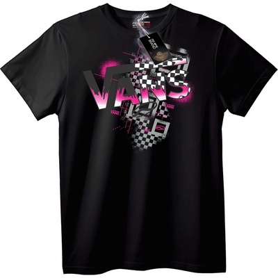 NOONEBRAND Тениска Vans Каре Розово Графика - 2XL, White