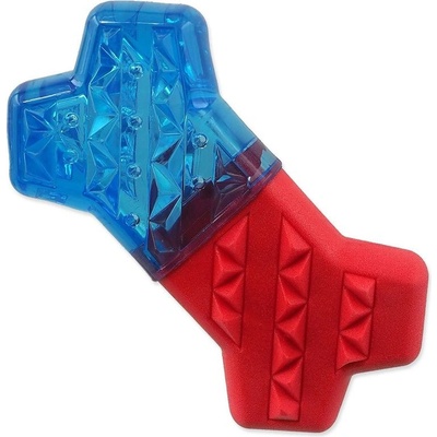 Dog Fantasy chladicí kost červeno modrá 13,5 cm