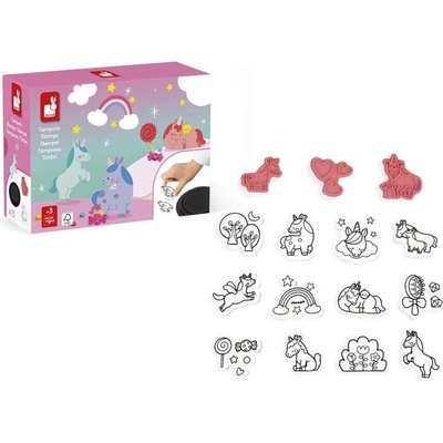 Janod Печати Еднорог 15 бр от 3 години