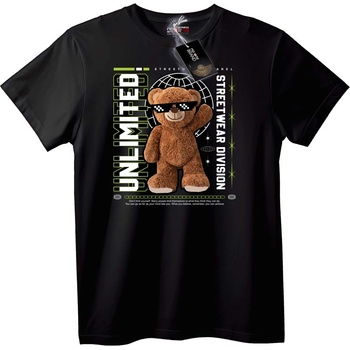 NOONEBRAND Тениска Неограничен Стрийтуеар Мече - 2XL, Black