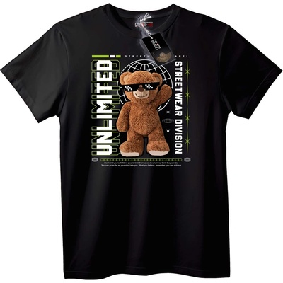 NOONEBRAND Тениска Неограничен Стрийтуеар Мече - 2XL, Black