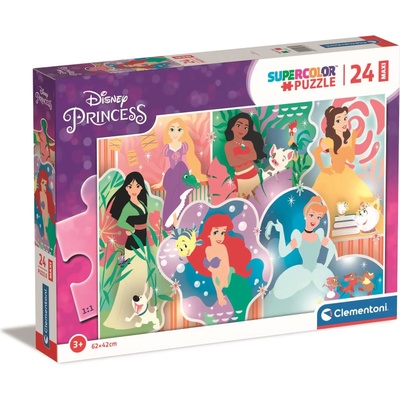 Clementoni - Puzzle Disney Princess 24 maxi - 1 - 39 piese