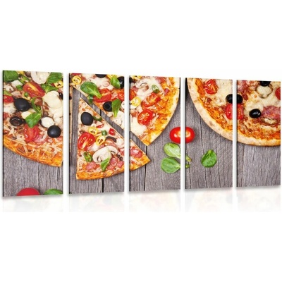 5-dielny obraz pizza