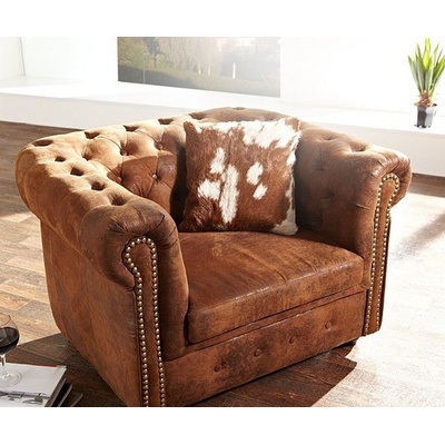 AV interiery Chesterfield Bis mikroplyš s puncem tabago 16