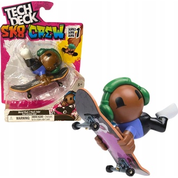 Tech Deck SK8 Crew fingerboard s figúrkou žlutá čepice