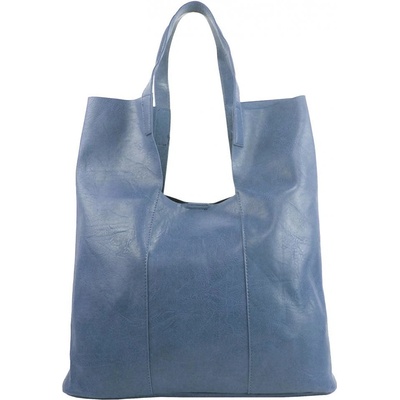 Barebag Veľká denim shopper dámska kabelka s crossbody vo vnútri modrá