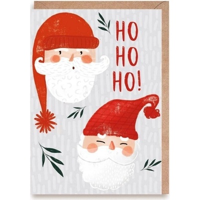 Vianočná pohľadnica s Mikulášom "Ho Ho Ho!"