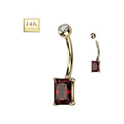 Šperky4U zlatý piercing do pupíku ZL01255-YG