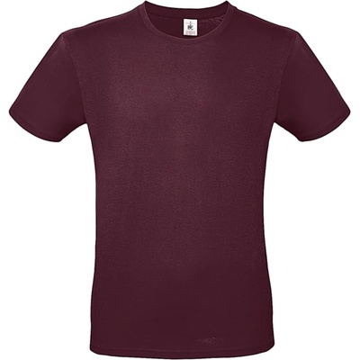 B&C triko pánské krátký rukáv burgundy