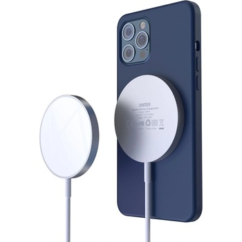 Choetech Безжично Магнитно Зарядно за iPhone, Choetech Magsafe Wireless Pad 15w, Бял (T517)
