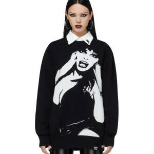 KILLSTAR пуловер унисекс KILLSTAR x ELVIRA - Elvira Mistress Of The Dark - Black - KSRA014117