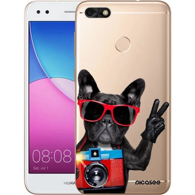 Picasee silikónový prehľadný obal pre Huawei P9 Lite Mini - Francúzsky Buldoček