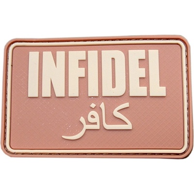 JACKETS TO GO Nášivka INFIDEL plast velká DESERT