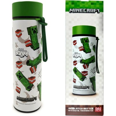 Minecraft Termoláhev 450 ml bílá zelená