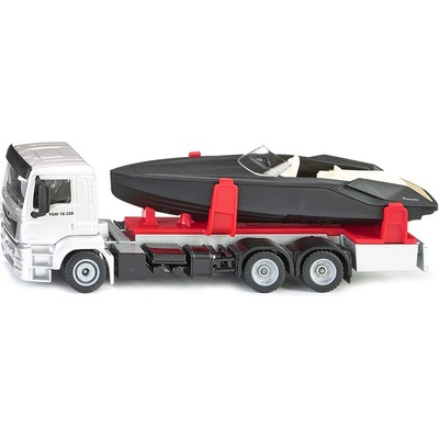 SIKU Метална количка Siku Super - Камион с моторна лодка Frauscher 747 Mirage (2715)