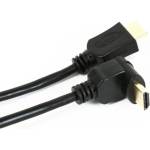 Platinet HDMI кабел за мобилни устройства (1.5 метра) - Omega HDMI Cable v1.4 Gold Angular (черен) (OCHK14)