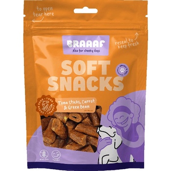 Braaaf tuniakové tyčinky s mrkvou a zelenou fazuľkou výhodné balenie: 3 x 85 g