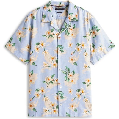 Tommy Hilfiger Men's Floral Short-Sleeve Patterned Shirt - Sweet Blue 0GY