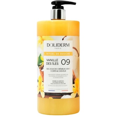 Doliderm Душ гел 2 в 1 Vanille des Îles 09, 1000 ml