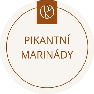 Davídkovo koření Etiketa Pikantní marinády béžová průměr 4,5 cm 1 ks