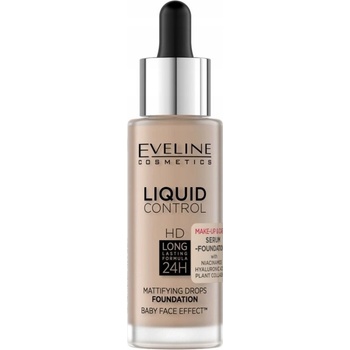 Eveline Cosmetics Liquid Control tekutý make-up s pipetou 025 Light Rose 32 ml