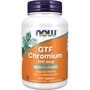 NOW NOW GTF Chromium 200mcg, 250 Tablets - fitnesdobavki - 30,98 лв