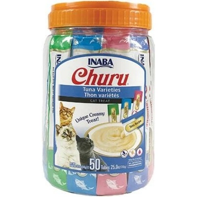Churu Pamlsok Inaba cat Tuniak 4 príchute 50 túb 700 g