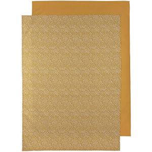 Meyco Baby Чаршаф за бебешка кошара Meyco Baby - 75 х 100 cm, 2 броя, Honey gold (443012) - ozone