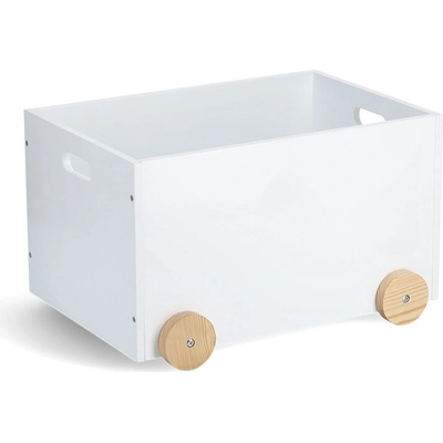 VELKÝ DŘEVĚNÝ BOX NA HRAČKY NA KOLEČKÁCH – Zboží Dáma
