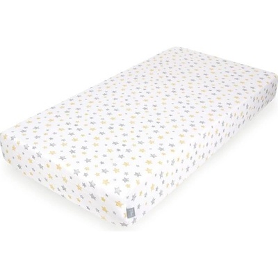 Ceba Baby Prostěradlo jersey Yellow Stars 60x120