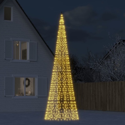 Shumee Svetlo na vianočný stromček na stožiar 550 LED modré 300 cm